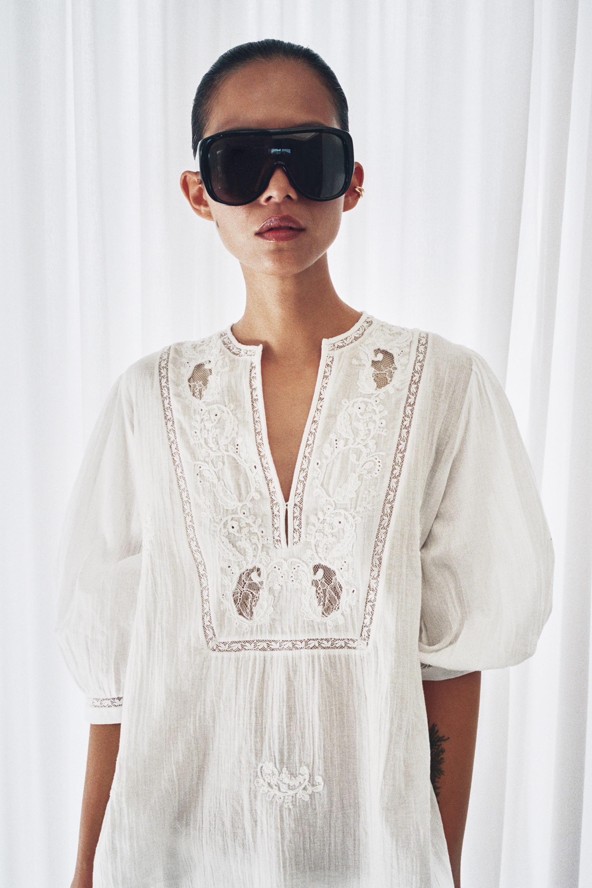 EMBROIDERED LACE SHIRT ZW COLLECTION